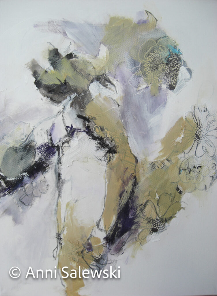 AktMann Mischtechnik auf Leinwand 60x80 cm