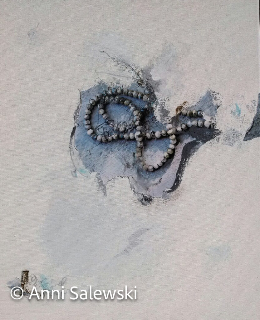 Dekolleté Mischtechnik auf Leinwand 40x50 cm