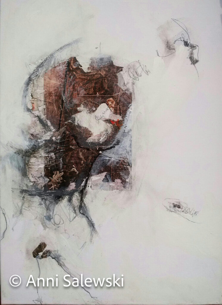 Knutschlippe Mischtechnik auf Leinwand 50x70 cm